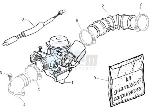 Zip 50 4T drawing Carburettor assembly - Union pipe