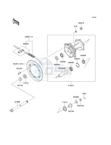 KDX 220 A [KDX220R] (A9) [KDX220R] drawing REAR HUB