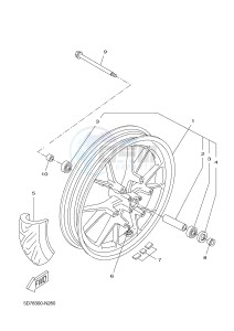 MT125A MT-125 ABS (BR34 BR34 BR34 BR34 BR34) drawing FRONT WHEEL