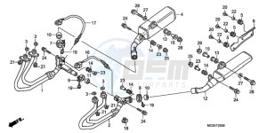 ST1300A9 ED / ABS MME drawing EXHAUST MUFFLER