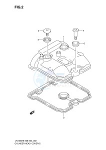 LT-Z400 (E28-E33) drawing CYLINDER HEAD COVER