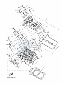 XT1200ZE XT1200ZE SUPER TENERE ABS (BP9C) drawing CYLINDER HEAD