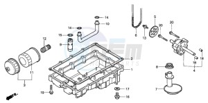 CB500S drawing OIL PUMP/OIL PAN