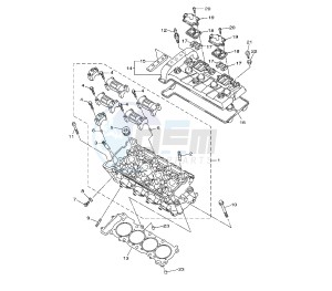 XJ6-S DIVERSION ABS 600 drawing CYLINDER HEAD