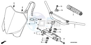 CRF450RC drawing HANDLE PIPE/TOP BRIDGE