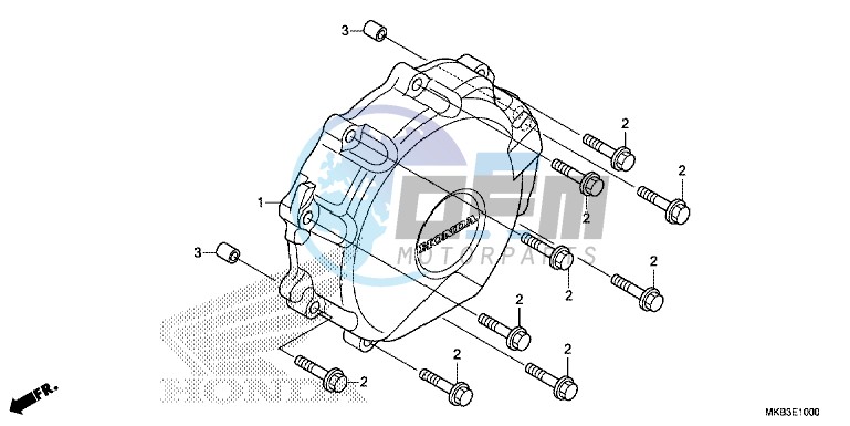 A.C. GENERATOR COVER (CBR1000RR EXCEPT 2MA/ S)