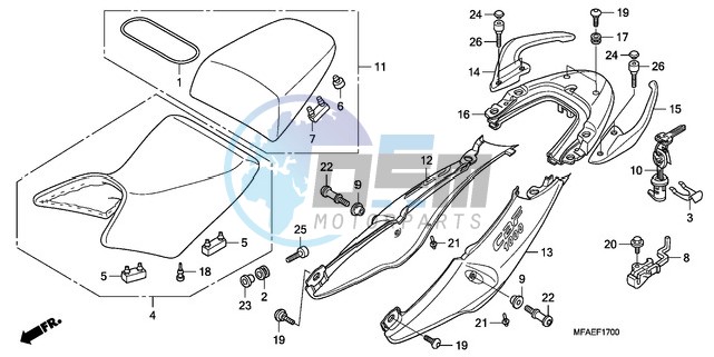 SEAT/REAR COWL