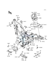 KLX250 KLX250SHF XX (EU ME A(FRICA) drawing Frame Fittings