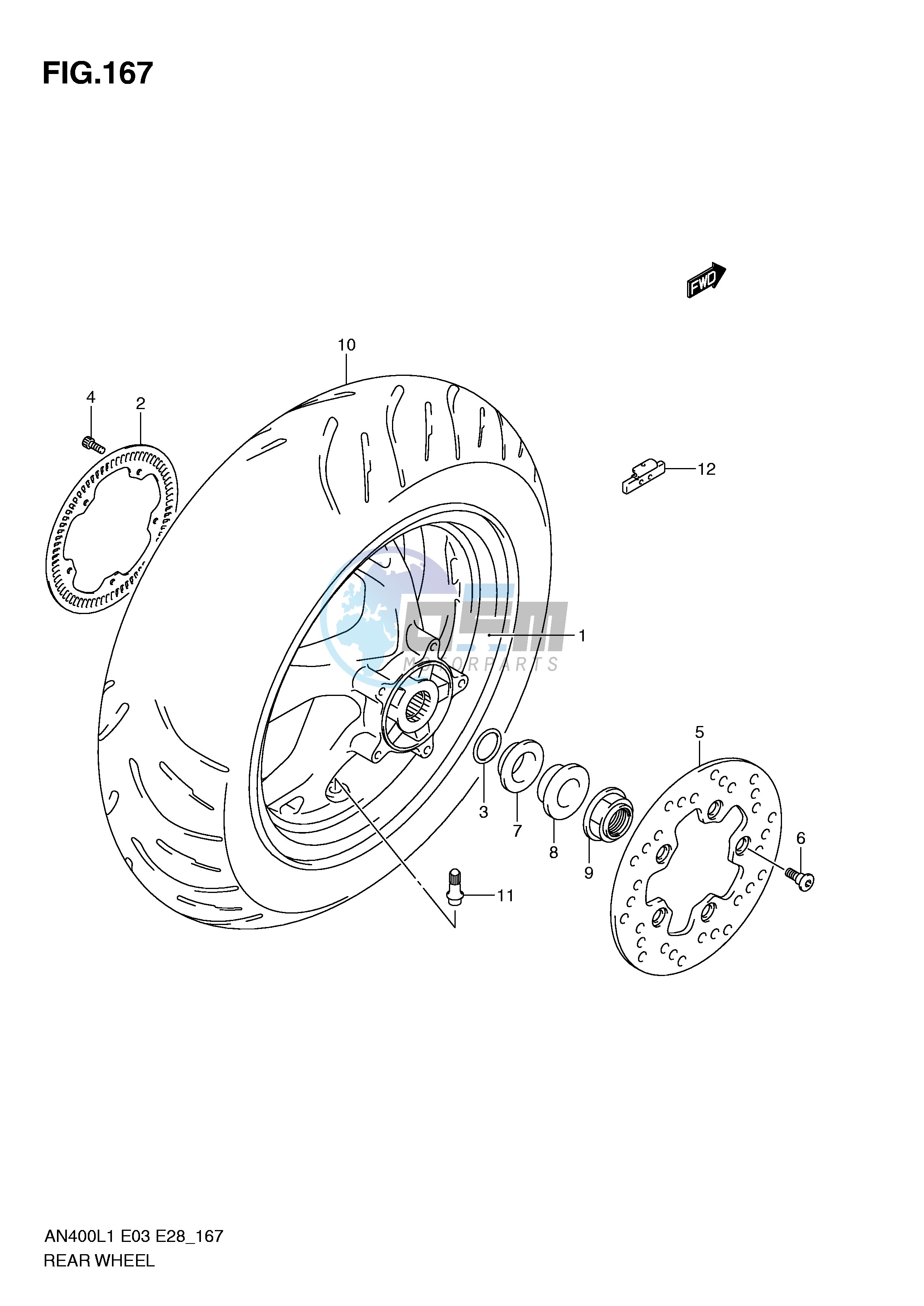 REAR WHEEL (AN400ZAL1 E28)