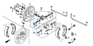 TRX300FW FOURTRAX drawing FRONT BRAKE PANEL