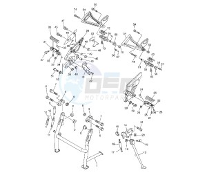 FZ6 FAZER S2 600 drawing STAND AND FOOTREST