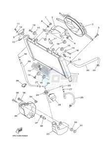 MT09A MT-09 ABS 900 (2DR4 2DR5) drawing RADIATOR & HOSE