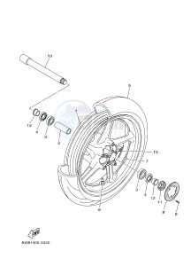 MTN-1000D MT-10 SP MT-10 SP (BW84) drawing FRONT WHEEL