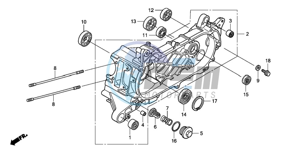 LEFT CRANKCASE