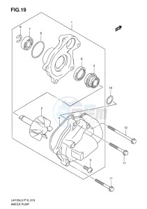 UH125Z BURGMAN EU drawing WATER PUMP