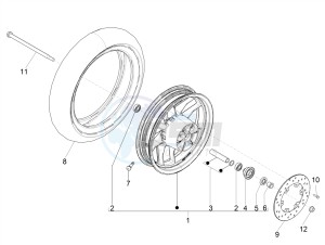 TYPHOON 50 2T EURO 4 (EMEA-APAC) drawing Front wheel