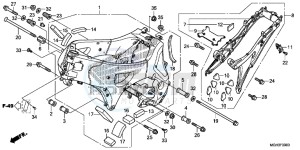 VFR1200XDD CrossTourer - VFR1200X Dual Clutch 2ED - (2ED) drawing FRAME BODY