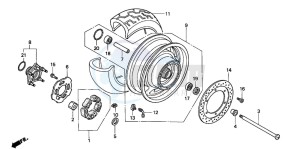 GL1500CD drawing REAR WHEEL