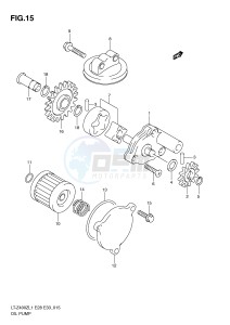 LT-Z400 (E28-E33) drawing OIL PUMP