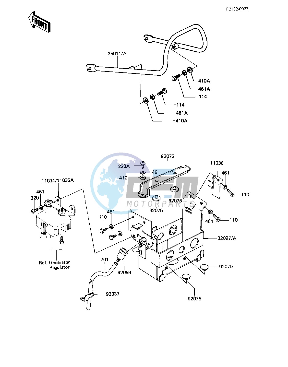 BATTERY CASE_ELECTRO BRACKET -- 81-83 A2_A3_A4- -