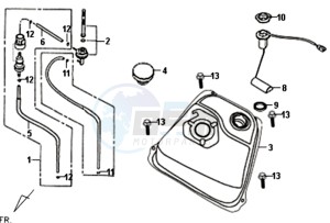 FIDDLE II 50 drawing FUEL TANK - FUEL CUT