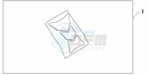 CBF1000S9 Europe Direct - (ED) drawing TANK PAD HONDA WING LOGO