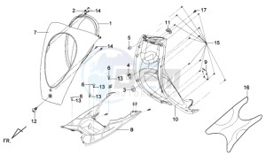 MIO 100 drawing FR PLATE / HEAD LIGHT / FOOTREST