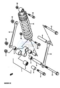 RGV250 1989 drawing CUSHION LEVER