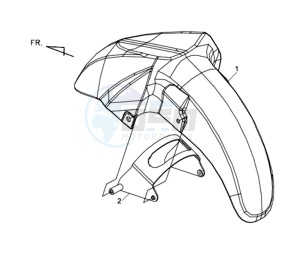 MAXSYM 400 EFI ABS drawing FRONT FENDER