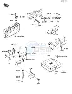 ZX 750 E [GPZ 750 TURBO] (E1-E2) [GPZ 750 TURBO] drawing FUEL INJECTION EQUIPMENT