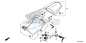 CRF1000DG CRF1000 - Africa Twin - Dual Clutch Europe Direct - (ED) drawing SEAT