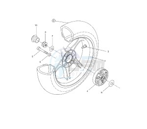 NS AEROX NAKED 50 drawing REAR WHEEL