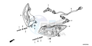 TRX420FPED TRX420 Europe Direct - (ED) drawing HEADLIGHT