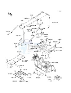 KRF 750 C [TERYX 750 4X4] (C8F) C8F drawing GUARDS_CAB FRAME