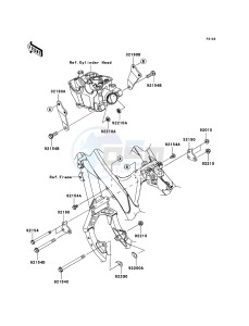 KX250F KX250YCF EU drawing Engine Mount