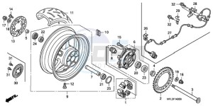 CBR1000RAA Australia - (U / ABS) drawing REAR WHEEL