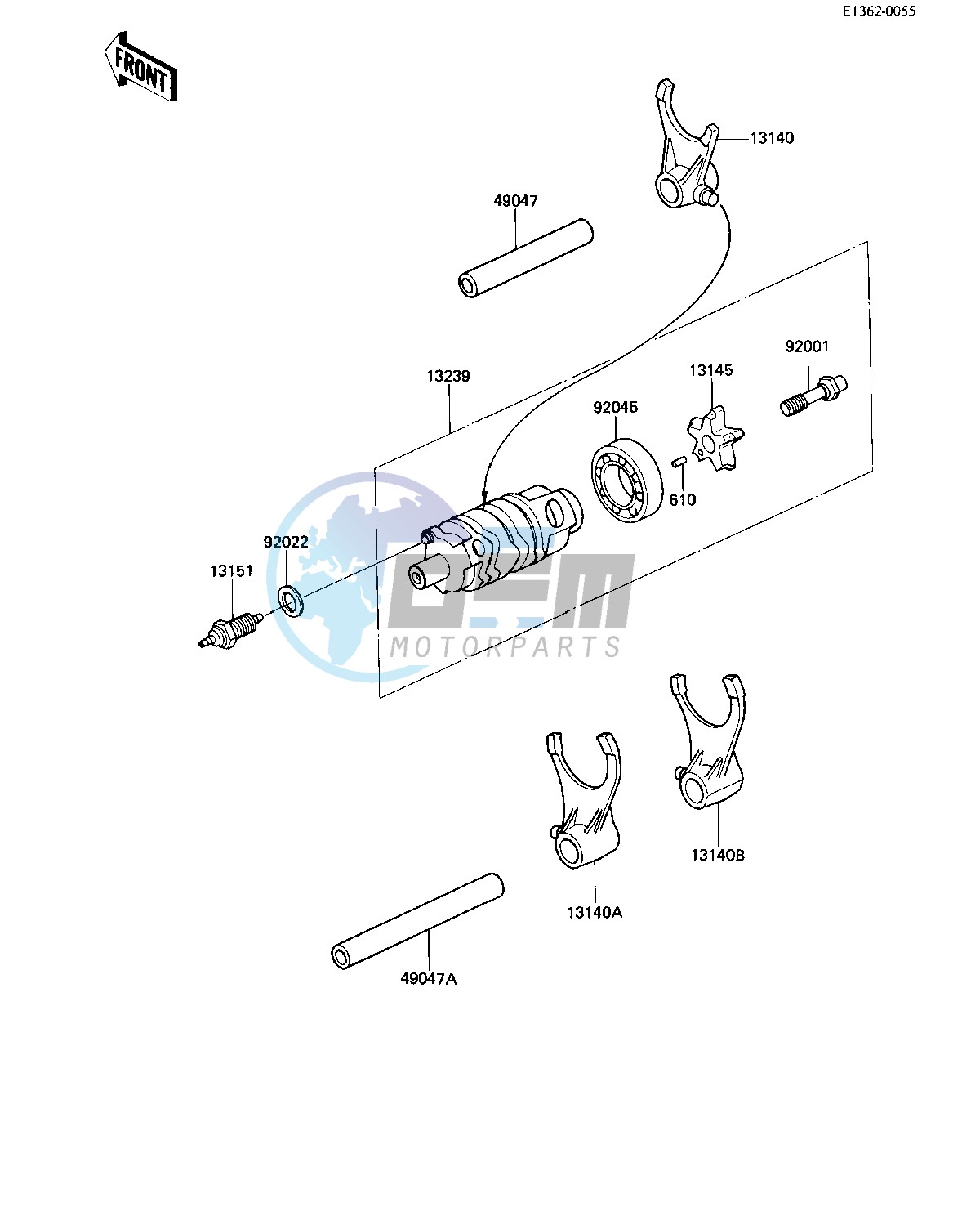 GEAR CHANGE DRUM FORKS