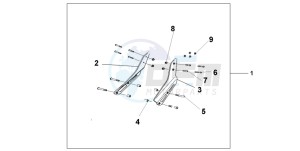 VTX1800C1 drawing BACKREST - REAR CARRIER STAY