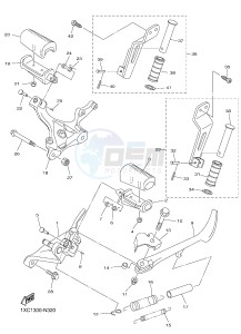 XVS950CU XV950R XV950 R-SPEC (2DX7) drawing STAND & FOOTREST