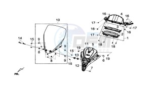 GTS 125I 2014 ABS drawing METER - WIND SCREEN