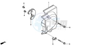 CMX250C REBEL drawing LEFT REAR CRANKCASE COVER