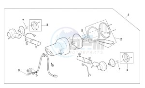 Scarabeo 125-200 e3 (eng. piaggio) drawing Taillight