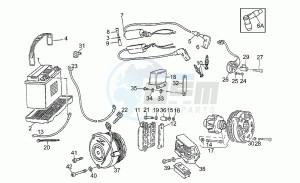 V 35 350 Carabinieri - PA Carabinieri/PA drawing Battery - motoplat Ignition