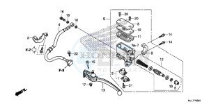 NC750DE Integra - NC750D Europe Direct - (ED) drawing RR. BRAKE MASTER CYLINDER