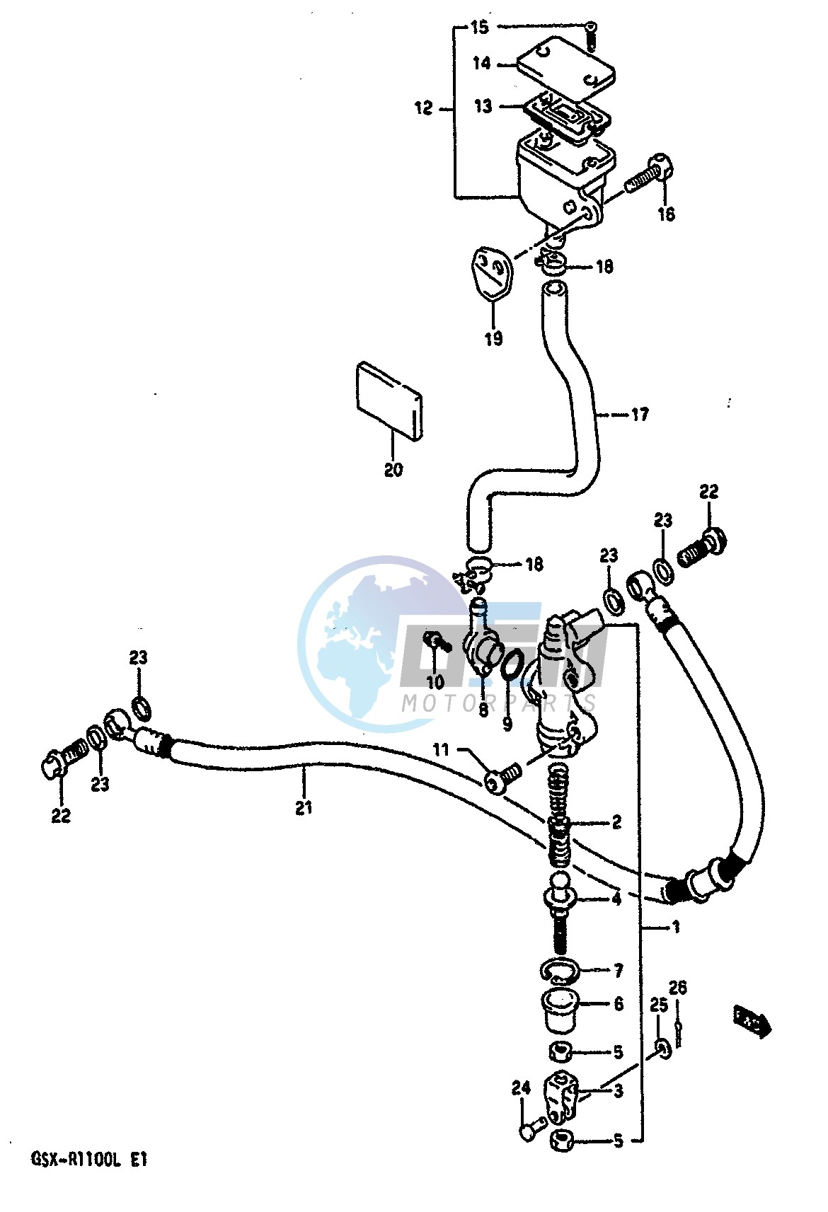 REAR MASTER CYLINDER (MODEL L)