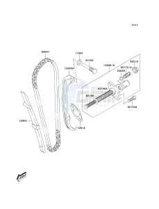 KLX 125 A (A1-A3) drawing CAM CHAIN_TENSIONER