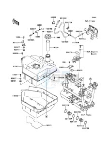 BRUTE FORCE 750 4x4i EPS KVF750HEF EU drawing Fuel Tank