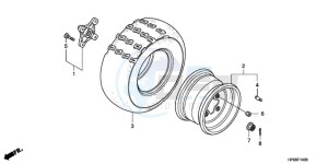 TRX700XX9 Australia - (U) drawing REAR WHEEL