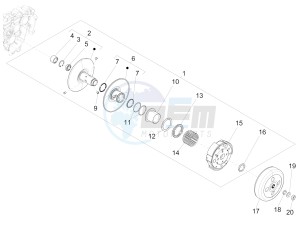 125 4T 3V I GET ie Primavera (APAC) (AU, EX, JA, KR, VT) drawing Driven pulley