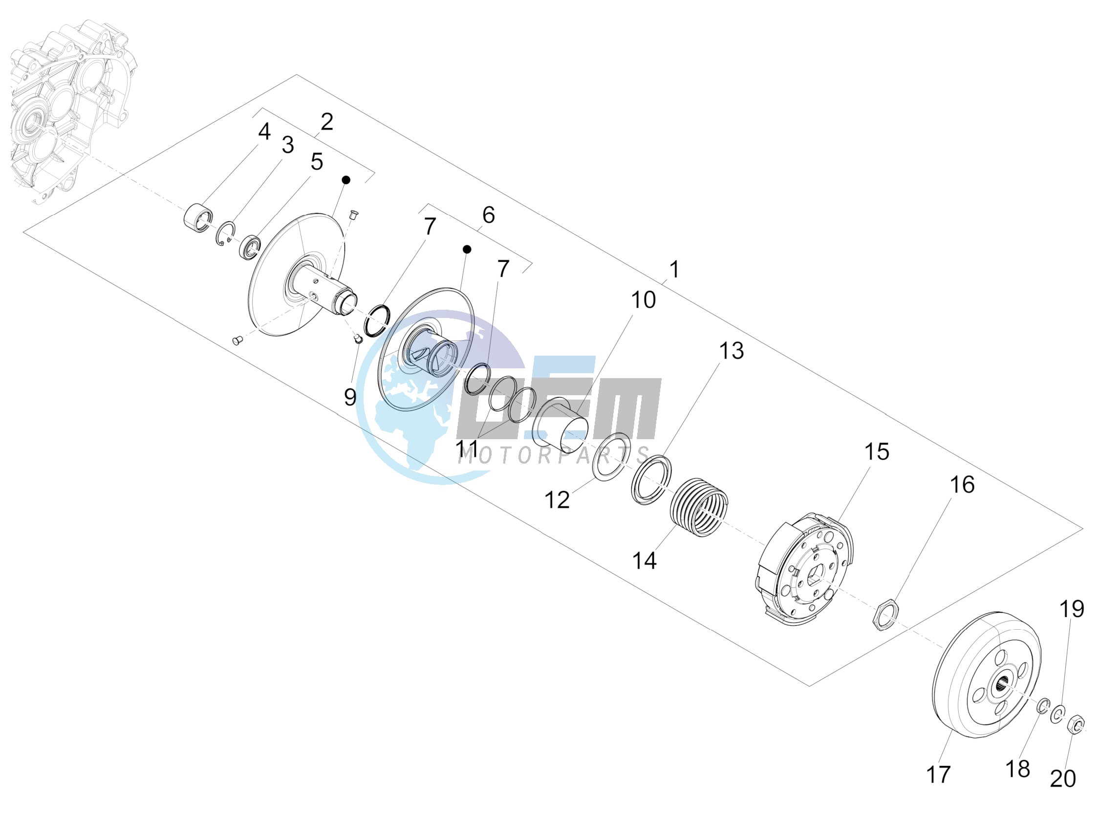 Driven pulley